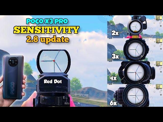 Poco x3 pro New Zero Recoil Sensitivity Settings After 2.8 update  New sensitivity and controls