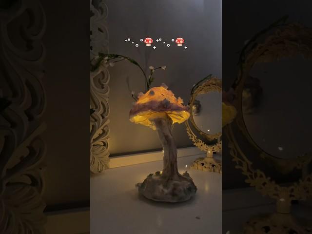 Mushroom night light !!🫶 #diy