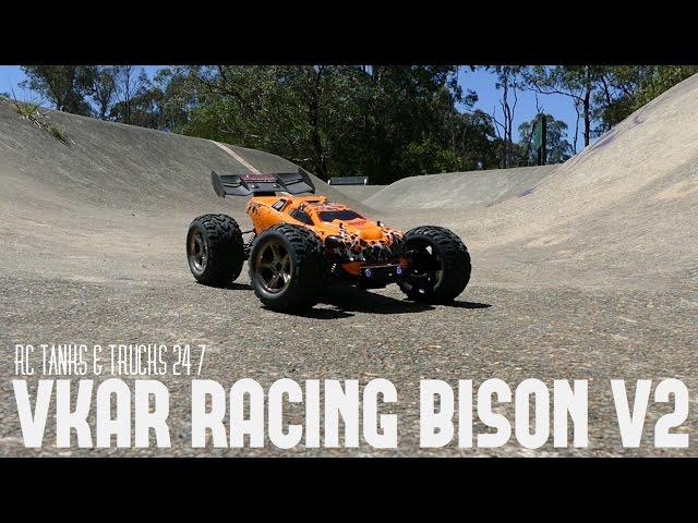 VKAR RACING BISON V2 Brushless Powerhouse - Bash/Flying Session - MASSIVE AIR!