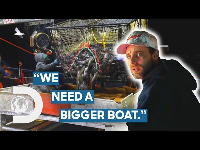 The Saga Crew Catch A STAGGERING 350 Lb+ Haul of Fish! | Deadliest Catch