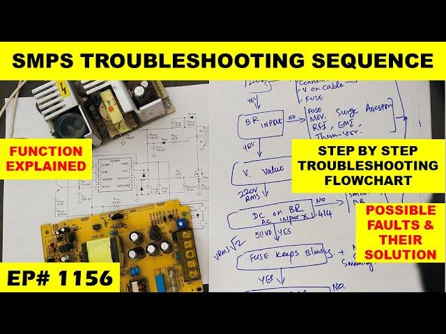 {1156} SMPS step by step troubleshooting Sequence || repair tips