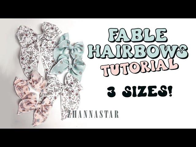 How to tie serger Fable Hairbows tutorial | measurements