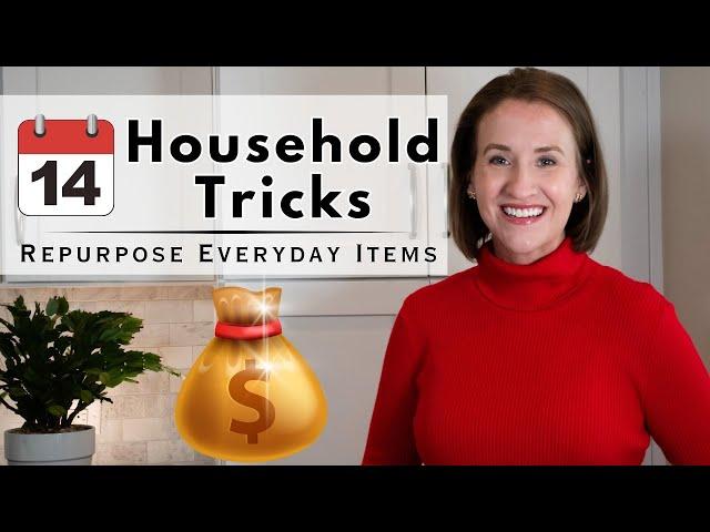 14 MONEY-SAVING HOUSEHOLD TRICKS - Repurpose Everyday Items!