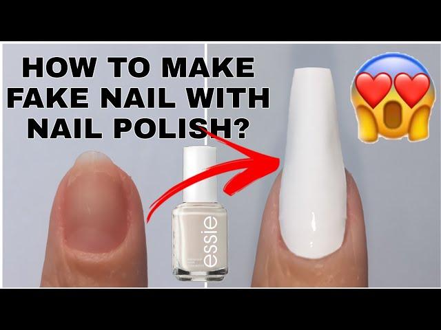 How to Make Fake Nails at Home with Nail Polish 2022 - DIY Fake Nails with Nail Paint Easy