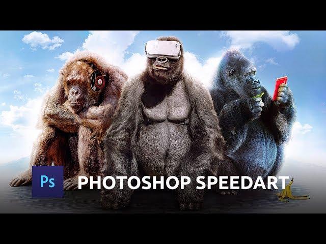 Three Wise Monkeys - Photoshop Speedart