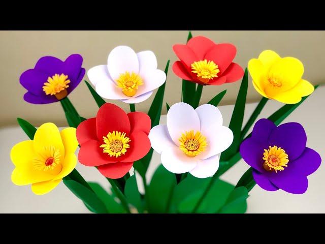 Beautiful Paper Flower Making | Home Decor | Paper Crafts For School | Paper Flowers | Youten Craft