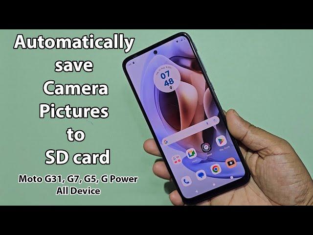 How do i automatically save pictures to sd card on motorola
