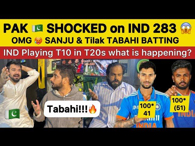 PAK  Shocked on IND 283 vs AFRICA | TILAK 120 Sanju 100 OMG IND vs SA 4th T20 Pakistan Reaction