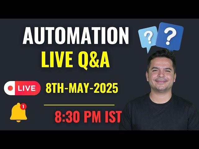 Automation Testing Live Q&A | New Automation Testing Batch Starts From 14th May 2025