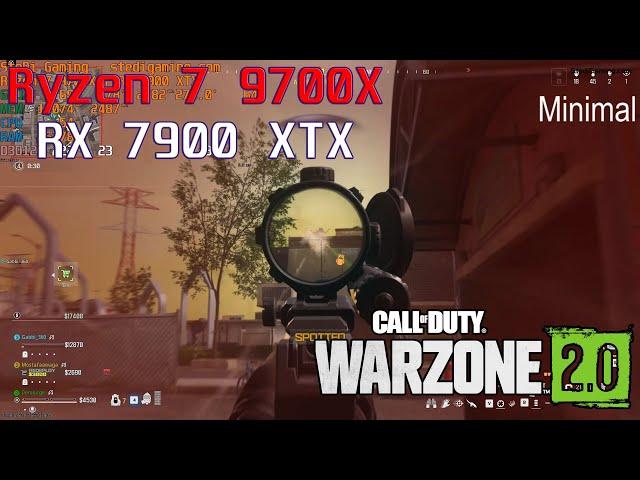 Ryzen 7 9700X COD Warzone 2 Minimal+Normal Tex 7900 XTX