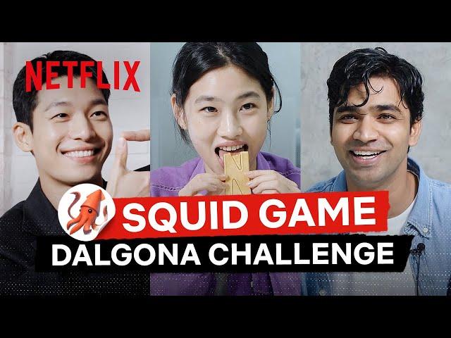 The Squid Game Cast Tries the Dalgona Challenge! | Squid Game | Netflix