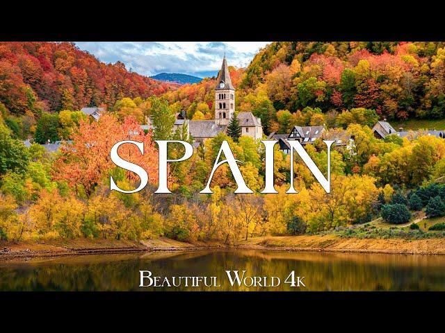 Spain 4K - Vibrant Autumn Landscapes, Golden Vineyards, and Scenic Mountains - Nature 4K UHD