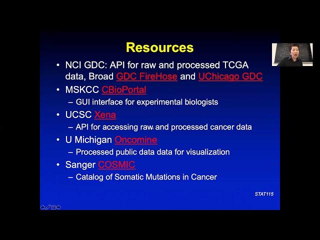 2019 STAT115 Lect19.4 Cancer Genomics Resources