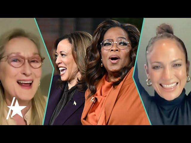 Kamala Harris & Oprah Winfrey Joined By Jennifer Lopez & More At Rally