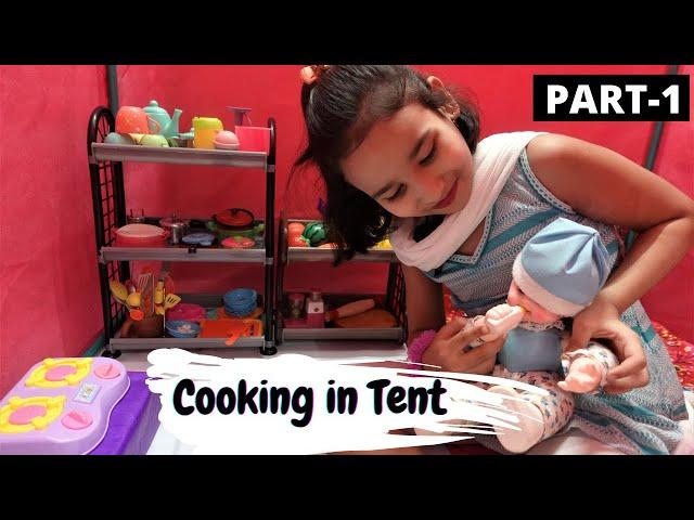 Cooking game in Hindi Part-30 / Cooking in Tent PART-1 /  #LearnWithPari #Aadyansh