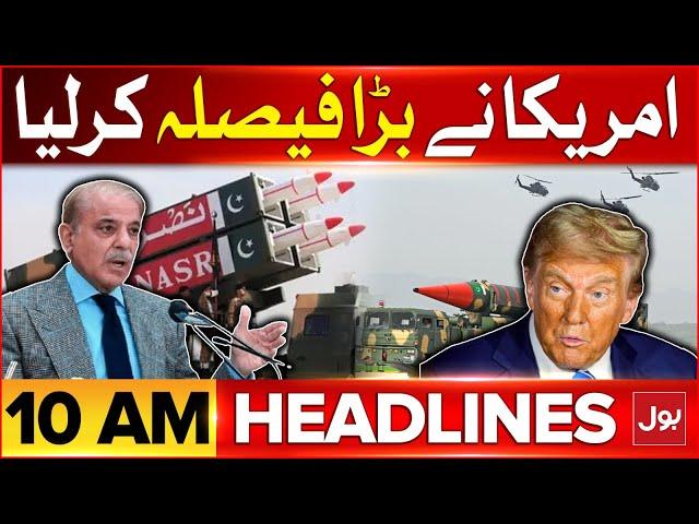 US Sanction on Pakistan Missile Program | BOL News Headlines at 10 AM | America vs Pakistan