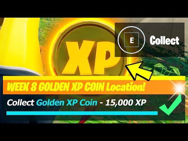 Golden XP Coin LOCATION & All Week 8 XP Coins - Fortnite Season 5 Week 8