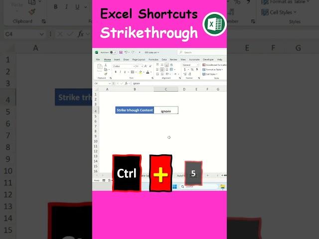How to Strikethrough Text in Excel