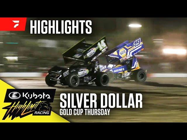 Gold Cup Thursday Prelim | Kubota High Limit Racing at Silver Dollar Speedway 8/22/24 | Highlights