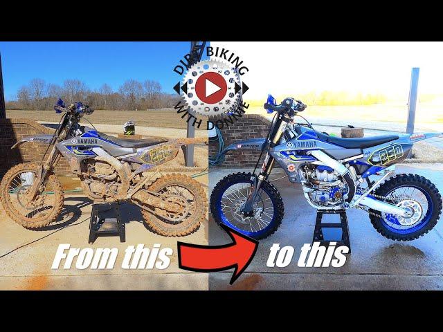 How I clean my dirt bike after a muddy ride or race | YZ250FX