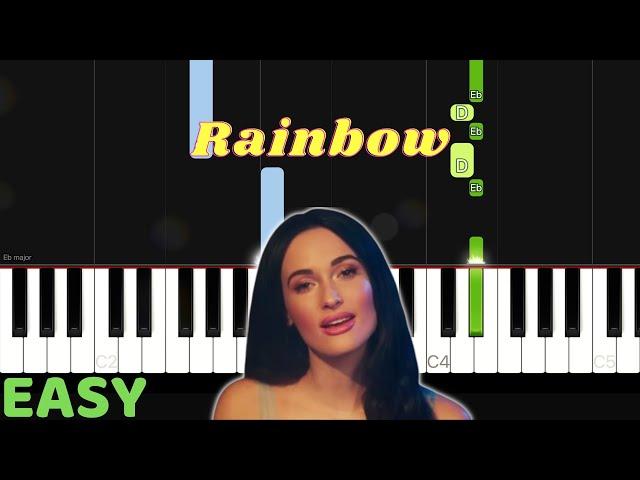 How to play Rainbow on piano - Kacey Musgraves - EASY Piano Tutorial by Tunes With Tina