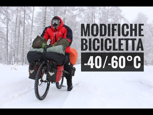 BICYCLE MODIFICATIONS TO RIDE AT -40/-60°C (Survival in extreme cold YAKUTIA / SIBERIA)