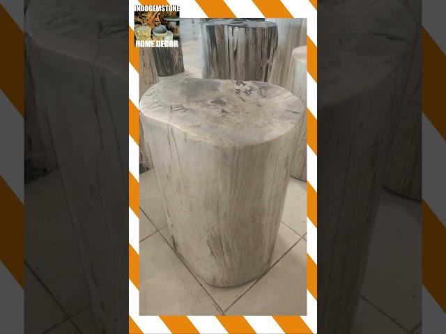 Elevate Your Decor with Unique Petrified Wood Stools #stool #barstools #sidetables #endtable #stools