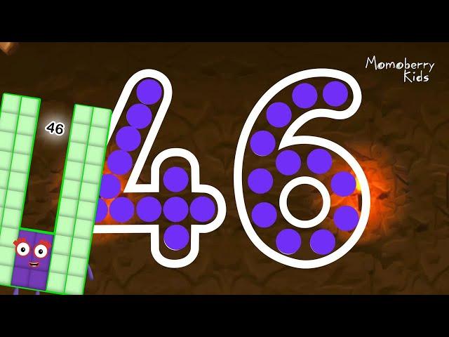 Numberblocks 46 Magic Run - Numberblocks Fourty Six Adventure | Number Counting Go Explore