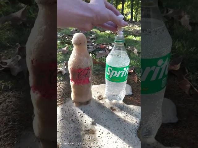 Coke vs Mentos Vs Sprite Science Experiment (Reaction)