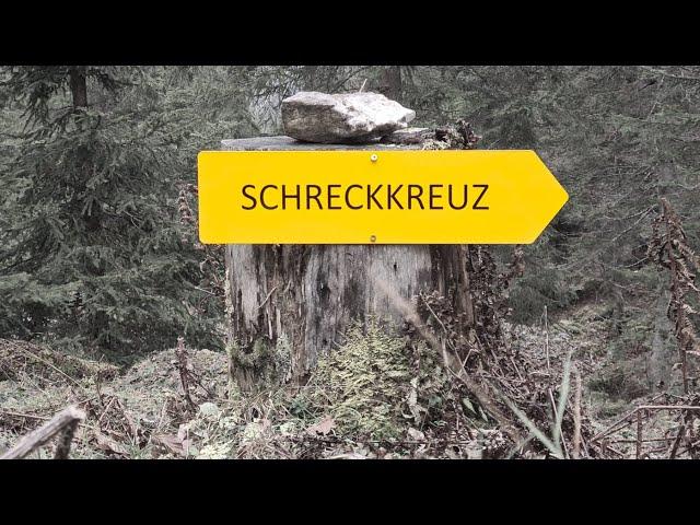 Wegweisermontage Schreckkreuz