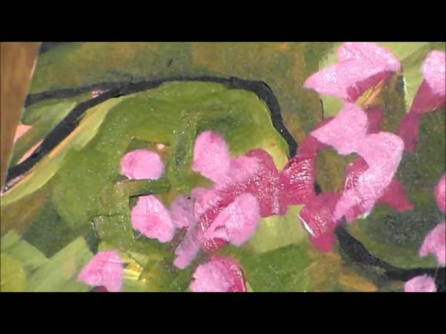 Patty Baker Painting Demonstration "Abstract Pink Blossom Tree"