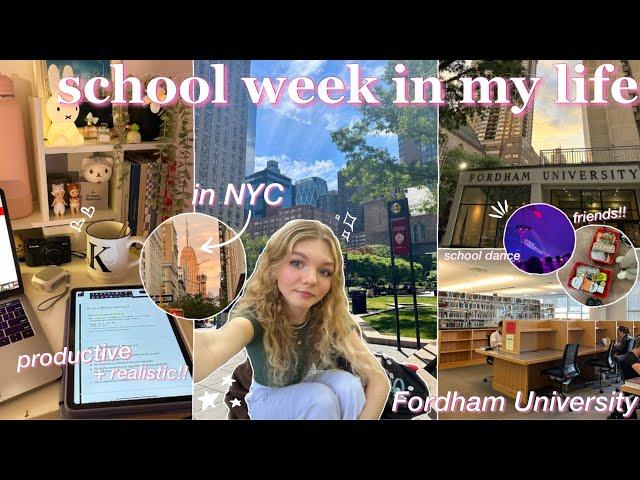 COLLEGE WEEK IN MY LIFE as a student @ Fordham Uni in NYC  romanticizing & productive routines