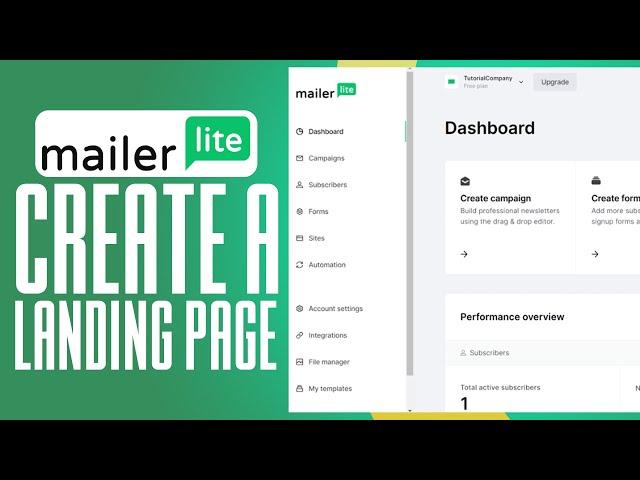 How To Create A Landing Page In MailerLite | MailerLite Tutorial 2024