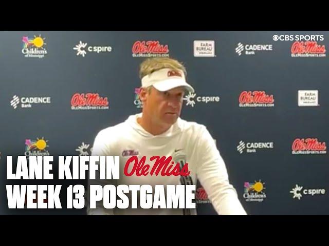 Lane Kiffin speaks to the media after No. 9 Ole Miss loses to Florida | Press Conference