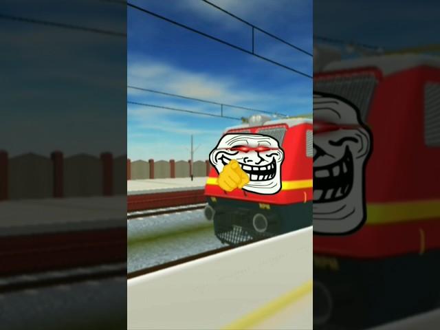 WAP-4 Chasing Mode  | INDIAN TRAIN CROSSING 3D| #shortsfeed #train #trending #viralvideo #shorts