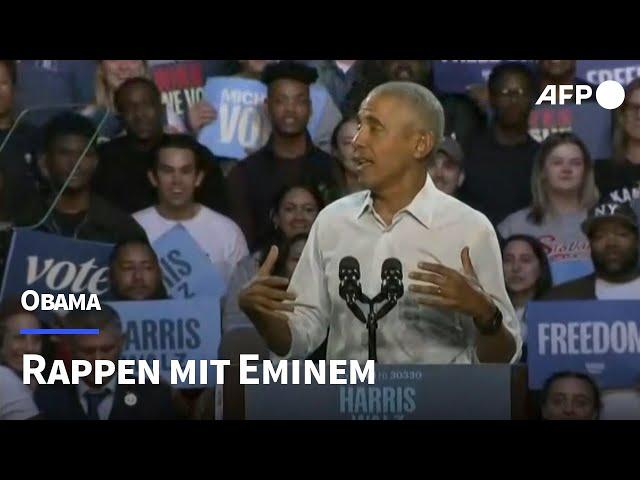 US-Wahlkampf: Obama rappt mit Eminem | AFP