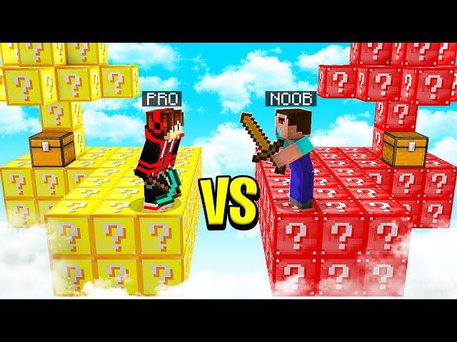 NOOB Vs PRO Skyblock LUCKYBLOCK Challenge In Minecraft