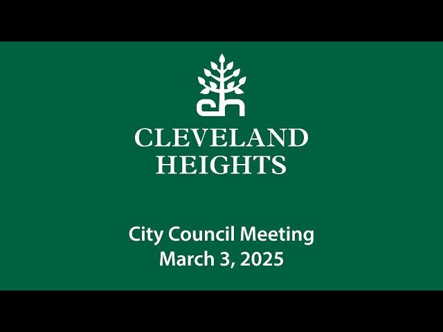 Cleveland Heights City Council March 3, 2025