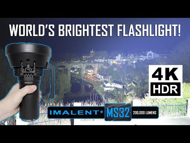 Worlds BRIGHTEST Flashlight - IMALENT MS32 - 200,000 lumens!!