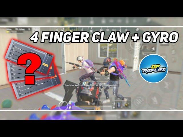 Reflex OP Sensitivity 4 Finger Claw + Gyroscope  | PUBG MOBILE Lite