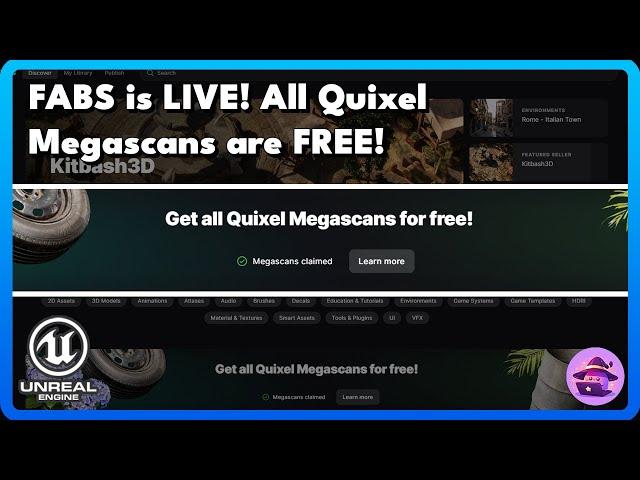 FABS is LIVE! All Quixel Megascans are FREE!