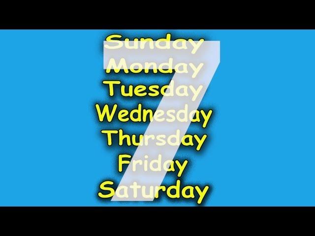 The 7 Days of the Week Song  7 Days of the Week  Kids Songs by The Learning Station