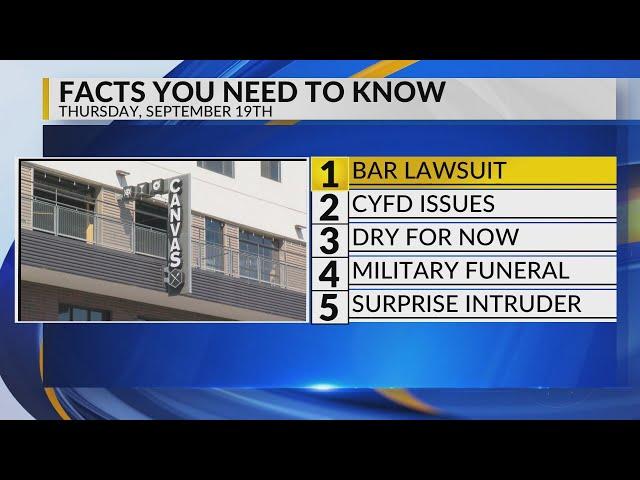 KRQE Newsfeed: Bar lawsuit, CYFD issues, Dry weather before more storms, Military funeral, Surprise