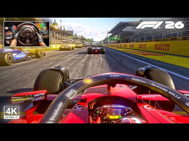 F1 26 MOD - Charles Leclerc's Ferrari SF26 | 100 % Race Italian GP Monza Steering Wheel Gameplay