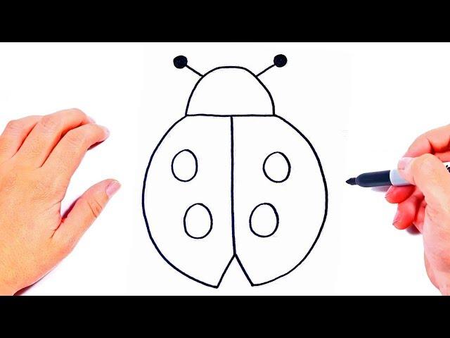 Easy Drawings for Kids | How to draw a cute Ladybud