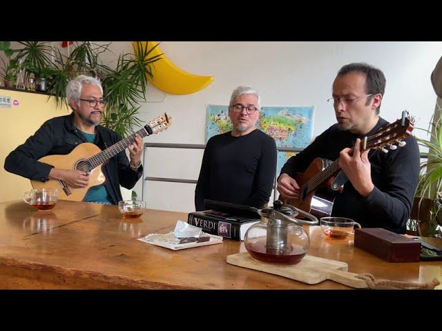 Trio Galantes - Amsterdam - Rehearsing "Cariñoso" (Carinhoso)