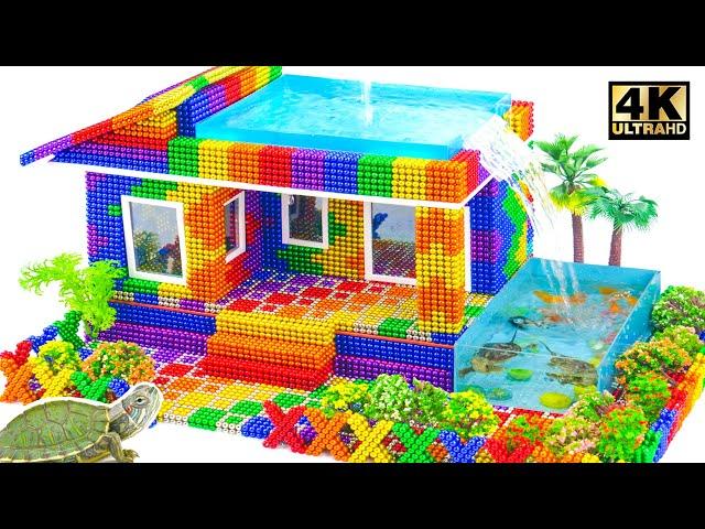 How to Build Magic House  Swimming Pool From Magnetic Balls (Satisfying ASMR) | Magnet World Series