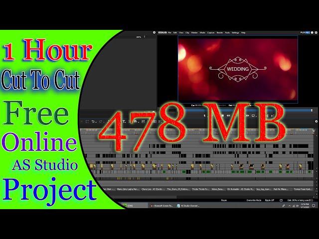 1 Hour Cut To Cut Cinematic Project Edius 7,8.9,10X Project Free Download By AS Studio