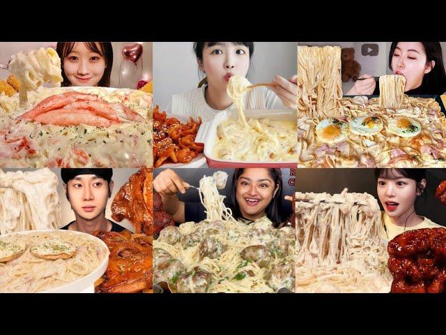 ASMR Best ||Creamy Pasta|| Mukbang The Sound of Satisfaction *Creamy Pasta* (No Talking) #mukbang