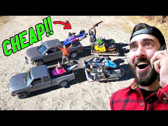 Buying EVERY Used Snowmobile We Find in 24 Hours ( FOR CHEAP )